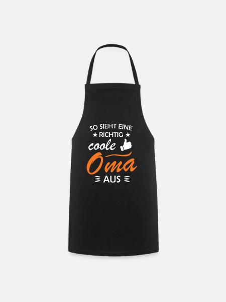 Oma Omi Coole Oma Geschenk Omama Omas - Kochschürze - Schwarz