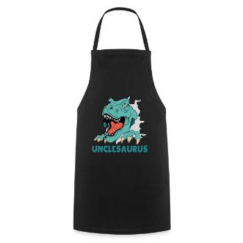 Oncle Saurus - Tablier de cuisine - noir - Devant - AI Model Male 185 dark (185cm)