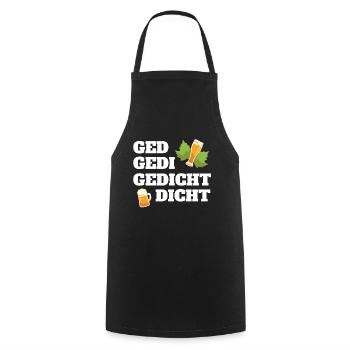 Gedi Bier Trinker Lustiges Geschenk Ged Firmgedi - Kochschürze - Schwarz - Vorne - AI Model Male 185 dark (185cm)
