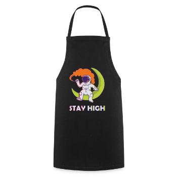 Stay High | Stoner stoner marijuana gift - Cooking Apron - black - Front - AI Model Male 185 dark (185cm)