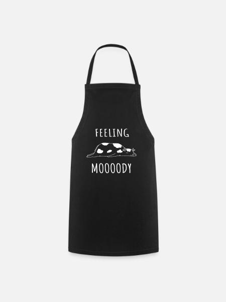 Moody mood swings Funny cow Funny - Cooking Apron - black