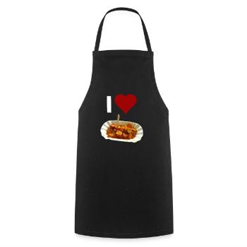 J'adore la currywurst - Tablier de cuisine - noir - Devant - AI Model Male 185 dark (185cm)