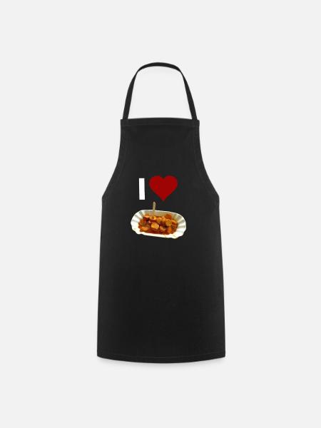 I Love Currywurst - Kochschürze - Schwarz