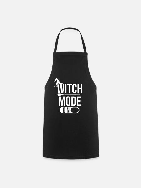 Halloween Witch - Witch mode on - Cooking Apron - black