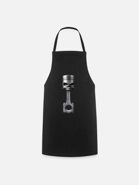 Piston de tête de mort - Tablier de cuisine - noir