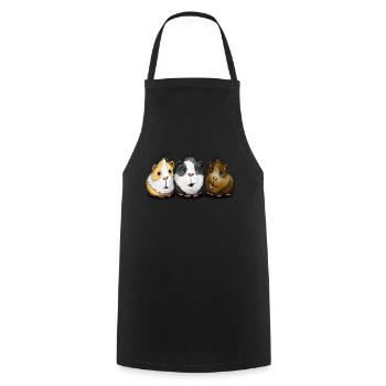 Trois cobayes - Tablier de cuisine - noir - Devant - AI Model Male 185 dark (185cm)
