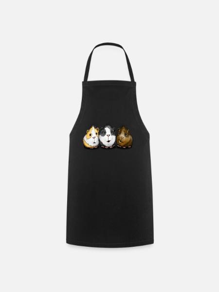 Three guinea pigs - Cooking Apron - black