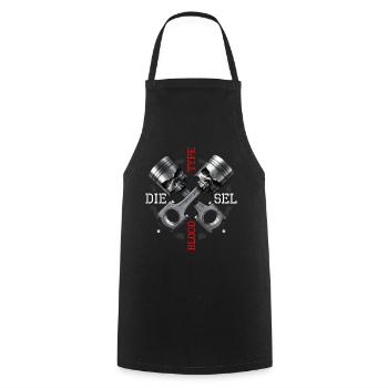 Piston de moteur diesel de type sanguin crânien - Tablier de cuisine - noir - Devant - AI Model Male 185 dark (185cm)