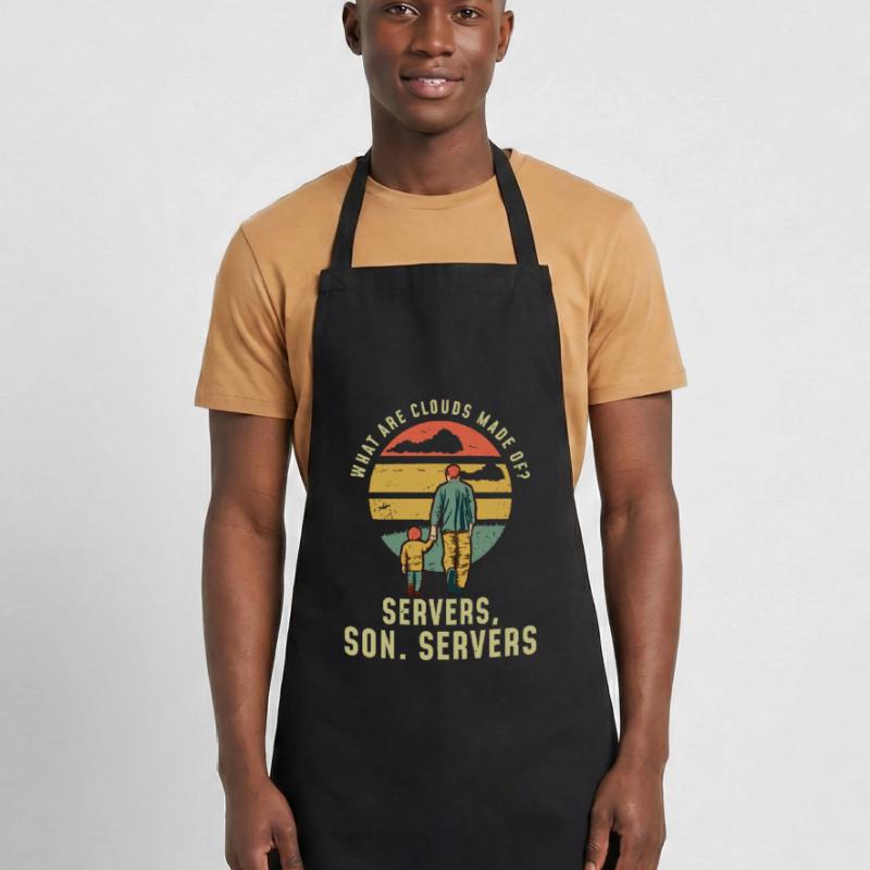 Programmeur Père et fils Cloud Server Tablier de cuisine