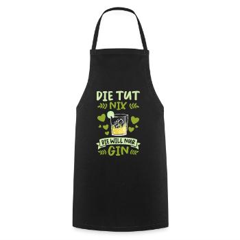 Lustige Gin Liebhaber Tonic Sprüche Geschenk - Kochschürze - Schwarz - Vorne - AI Model Male 185 dark (185cm)