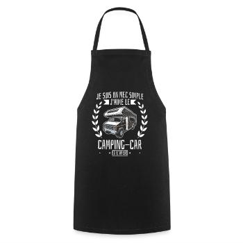 J'aime le camping car et l'apéro Caravane Camping - Kochschürze - Schwarz - Vorne - AI Model Male 185 dark (185cm)