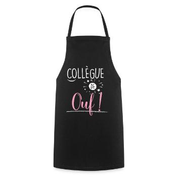 Femme collègue de Ouf, qui déchire - Tablier de cuisine - noir - Devant - AI Model Male 185 dark (185cm)