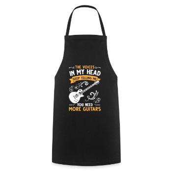 Musicien Guitariste Cadeau Guitariste - Tablier de cuisine - noir - Devant - AI Model Male 185 dark (185cm)
