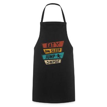 Parachute Sport Jump Skydiver - Cooking Apron - black - Front - AI Model Male 185 dark (185cm)
