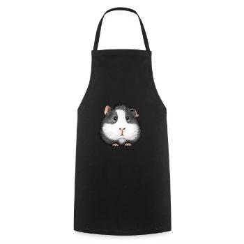 Cochon d’Inde doux Angora Coronet Rosette - Tablier de cuisine - noir - Devant - AI Model Male 185 dark (185cm)