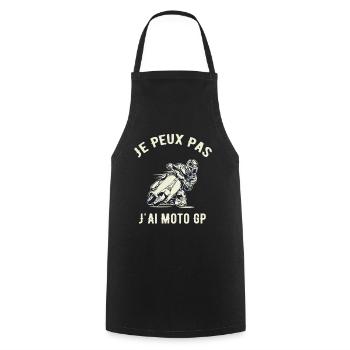 Je Peux Pas J Ai Moto GP - Tablier de cuisine - noir - Devant - AI Model Male 185 dark (185cm)