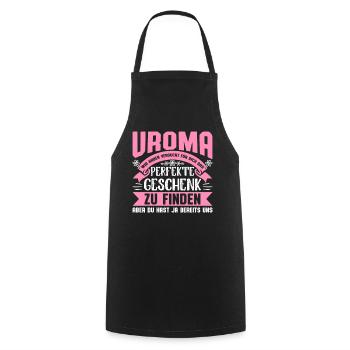 Uroma Urgroßmutter Oma Spruch Geschenk Weihnachten - Kochschürze - Schwarz - Vorne - AI Model Male 185 dark (185cm)
