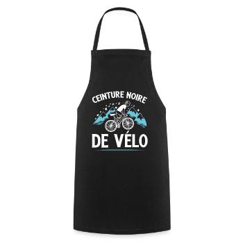 Cycliste, idée cadeau passionné vélo. Cyclisme - Tablier de cuisine - noir - Devant - AI Model Male 185 dark (185cm)