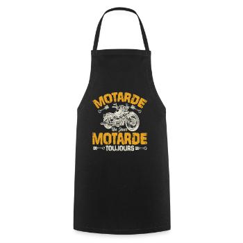 Motarde Un Jour Motarde Toujours - Tablier de cuisine - noir - Devant - AI Model Male 185 dark (185cm)
