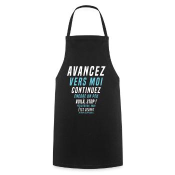 Papy idée cadeau grand père humour citation humour - Tablier de cuisine - noir - Devant - AI Model Male 185 dark (185cm)