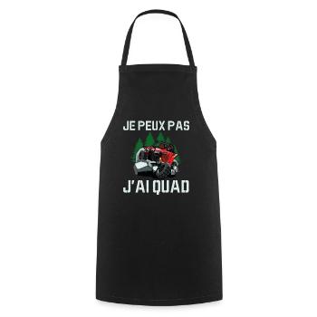 Je Peux Pas J'ai Quad - Tablier de cuisine - noir - Devant - AI Model Male 185 dark (185cm)