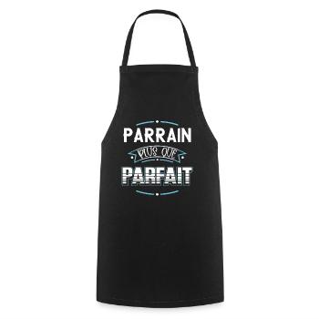 Parrain idée cadeau famille humour citation - Tablier de cuisine - noir - Devant - AI Model Male 185 dark (185cm)