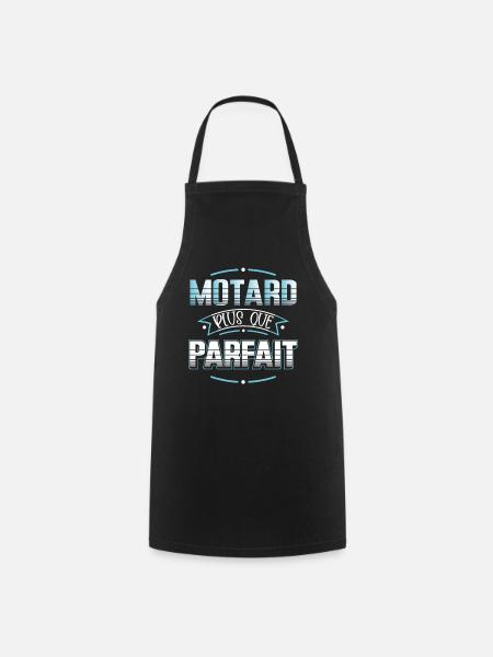Motard idée cadeau Passion moto humour citations - Tablier de cuisine - noir