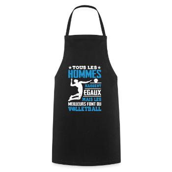 Les Meilleurs Hommes Font Du Volleyball - Tablier de cuisine - noir - Devant - AI Model Male 185 dark (185cm)