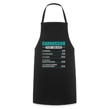 Le Tarif Horaire D'un Carrossier - Tablier de cuisine - noir - Devant - AI Model Male 185 dark (185cm)