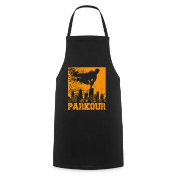 Parkour - Cooking Apron - black - Front - AI Model Male 185 dark (185cm)