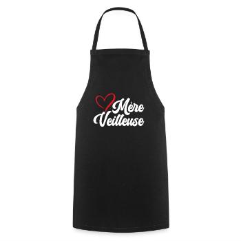 Mère Veilleuse Maman Fête Des Mères Anniversaire - Tablier de cuisine - noir - Devant - AI Model Male 185 dark (185cm)