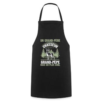 Grand-père Chasseur Chasser Cadeau Fête Des Pères - Tablier de cuisine - noir - Devant - AI Model Male 185 dark (185cm)