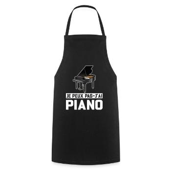 Je Peux Pas J'ai Piano Idée Cadeau Anniversaire - Tablier de cuisine - noir - Devant - AI Model Male 185 dark (185cm)
