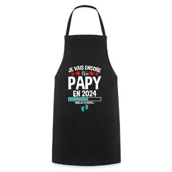 Je Vais Encore Être Papy En 2024 Cadeau Enceinte - Tablier de cuisine - noir - Devant - AI Model Male 185 dark (185cm)