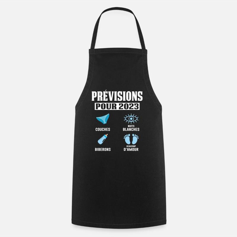 Prévisions Pour 2023 Maman Enceinte Idée Cadeau - Tablier de cuisine - noir