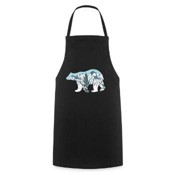 Polar Bear Alaska Mountain Wilderness Outdoors - Cooking Apron - black - Front - AI Model Male 185 dark (185cm)