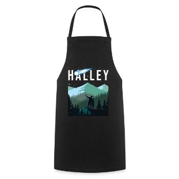 Halley's Comet Night Sky Solar System Space - Cooking Apron - black - Front - AI Model Male 185 dark (185cm)