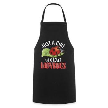 Juste une fille qui aime les coccinelles mignon insecte insecte - Tablier de cuisine - noir - Devant - AI Model Male 185 dark (185cm)