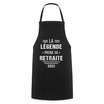 Retraité Idée cadeau Retraite humour carrière - Tablier de cuisine - noir - Devant - AI Model Male 185 dark (185cm)
