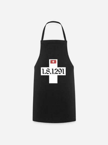 Schweiz T-shirt Geschenkidee - Kochschürze - Schwarz
