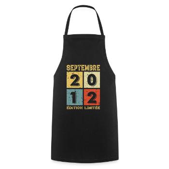 Septembre 2012 Original Idée Cadeau Anniversaire - Tablier de cuisine - noir - Devant - AI Model Male 185 dark (185cm)