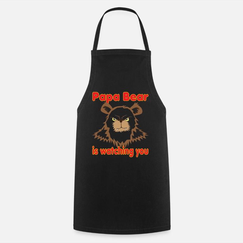 Papa Bear is watching you - Kochschürze - Schwarz