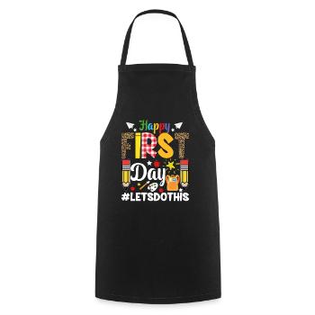 Bonjour L'école Maternelle - Tablier de cuisine - noir - Devant - AI Model Male 185 dark (185cm)