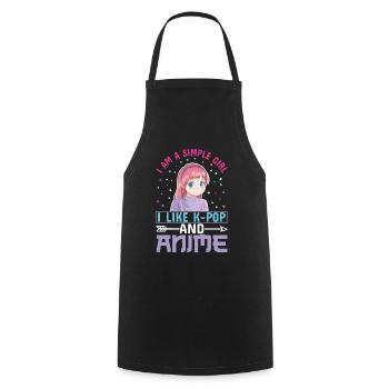 K-pop Coréen Musique Pop Cadeau Corée Musique - Tablier de cuisine - noir - Devant - AI Model Male 185 dark (185cm)