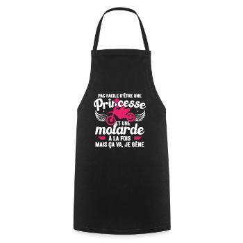 Moto Vélo Anniversaire Motocross Femme Idée Cadeau - Tablier de cuisine - noir - Devant - AI Model Male 185 dark (185cm)