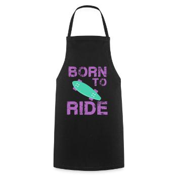 born to ride skateboard skate rider - Cooking Apron - black - Front - AI Model Male 185 dark (185cm)