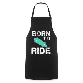 born to ride skateboard skate rider - Cooking Apron - black - Front - AI Model Male 185 dark (185cm)