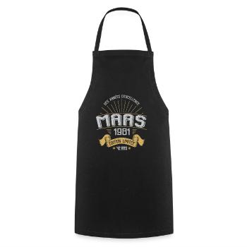 Mars 1981 42 Ans Anniversaire Vintage Idée Cadeau - Tablier de cuisine - noir - Devant - AI Model Male 185 dark (185cm)