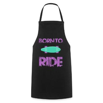 born to ride skateboard skate rider - Cooking Apron - black - Front - AI Model Male 185 dark (185cm)