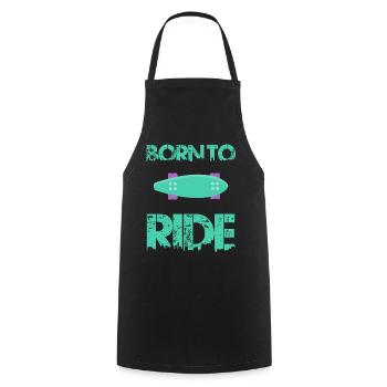 born to ride skateboard skate rider - Cooking Apron - black - Front - AI Model Male 185 dark (185cm)